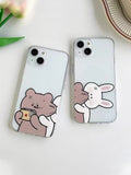 Cute Rabbit and Teddy Couple Cover