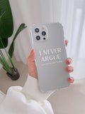 I Never Argue Qoute Cover