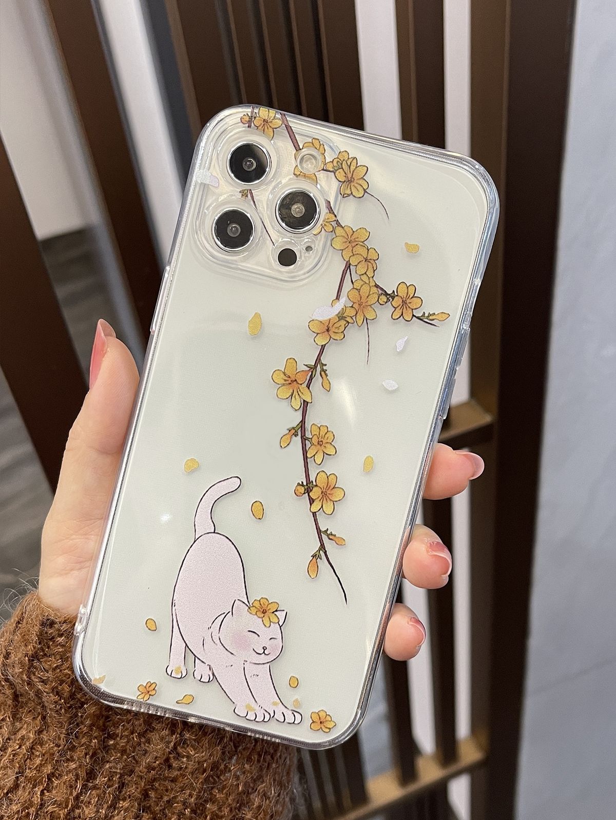 Cute Cat + Floral Cover