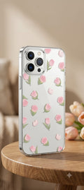 Pink tulip magic phone case