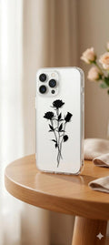 Black rose phone cover