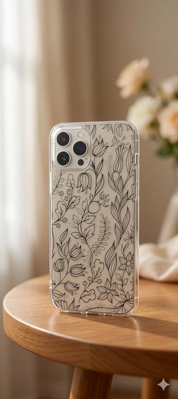 Aesthetic floral printed phone case