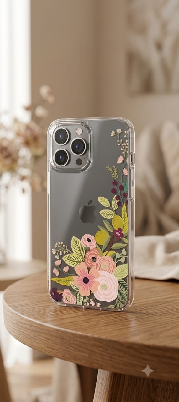 Floral clarity phone case