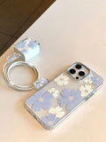 Blue and White floral cover